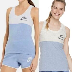 NWT SET Nike Women's Gym Vintage Colorblock Tank and shorts set